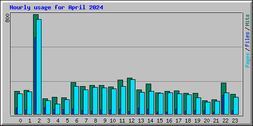 Hourly usage for April 2024