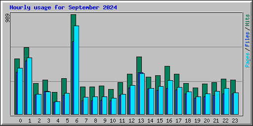 Hourly usage for September 2024